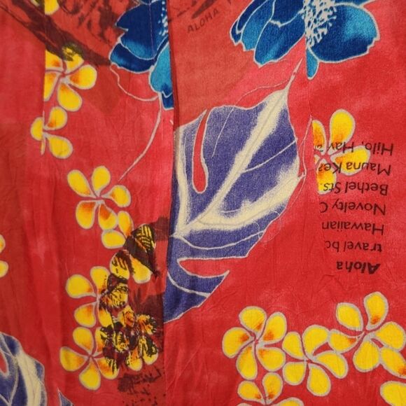 Vintage Y2K JAMS WORLD Marilyn‎ Red Aloha Dress Sleeveless Short XS - Picture 2 of 9